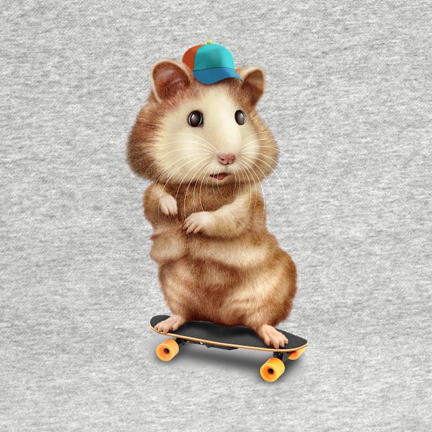 HAMSTER SKATEBOARDING by ADAMLAWLESS